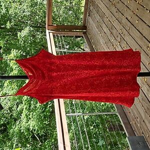 DELICATES Cowl w Lace Slip Dress Cami Night Lounge Pajamas Sz L